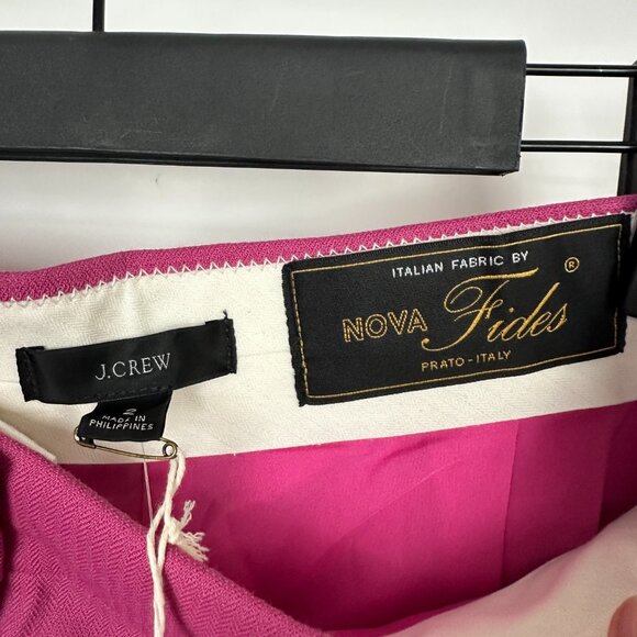 NWT J.Crew Willa High Rise Flare Trousers Pants Italian City Wool Pink 2 - Picture 9 of 11